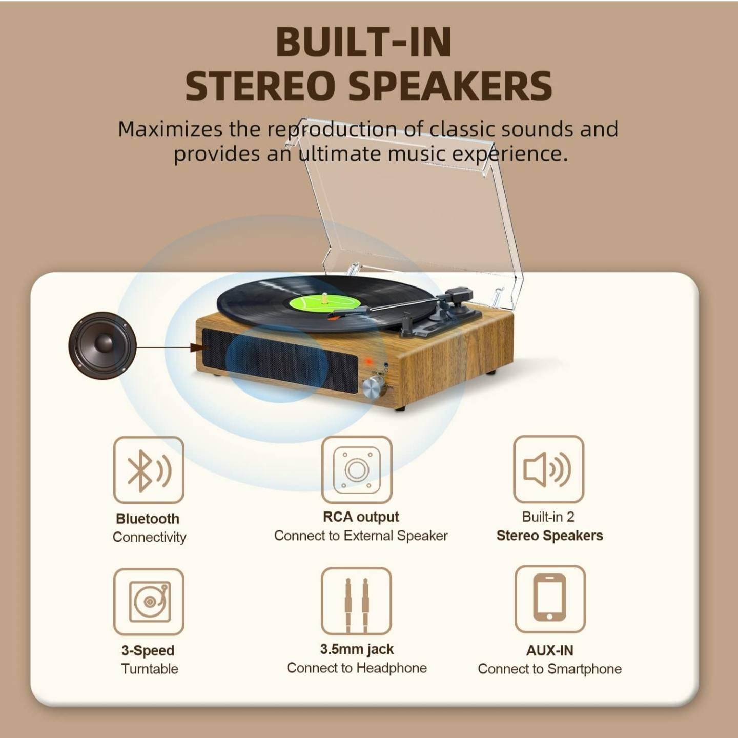 vinyl record player speakers